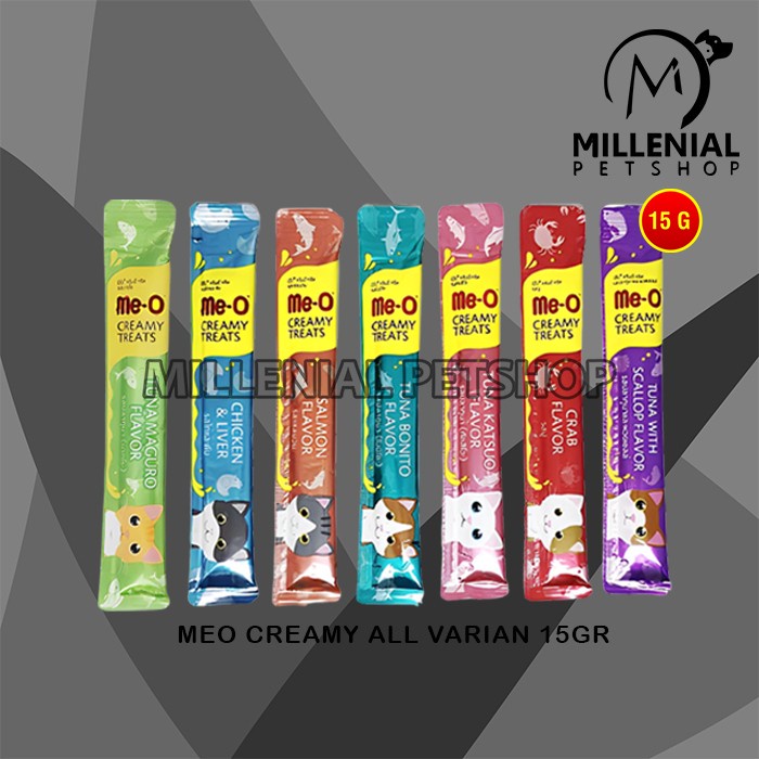 Snack treats Kucing Meo Creamy Mix All varian 15 Gram