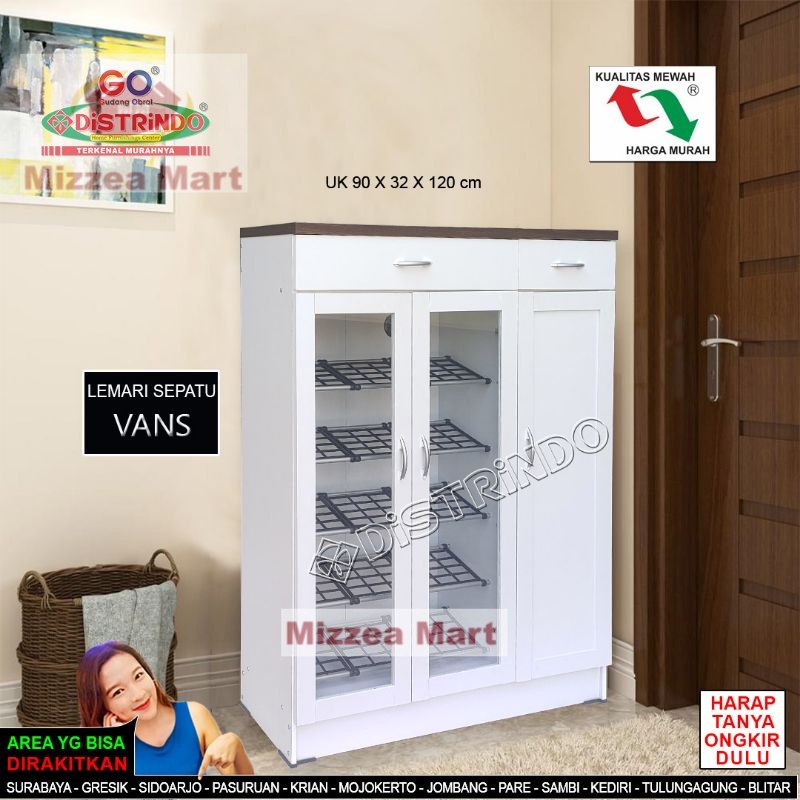 Mizzea Mart Lemari Sepatu / Rak Sepatu sekaligus Lemari Tas / Lemari Serbaguna