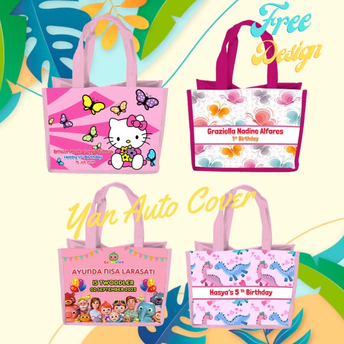 

Tas goodie bag Tas Ulang Tahun gambar custom
