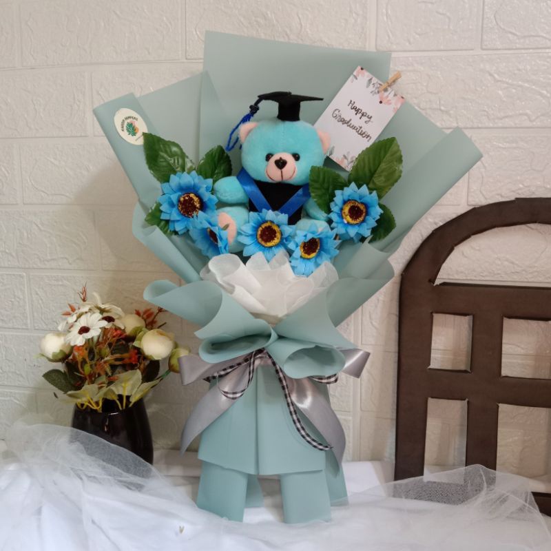 BUCKET BONEKA WISUDA/ BUCKET WISUDA/ BUCKET BUNGA PALSU