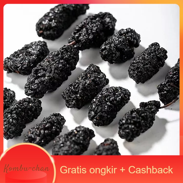 

Dried Black Mulberry Blackberry Mulberry Fruit / Buah Murbei Hitam Kering untuk snack, topping oatmeal, salad, campuran teh, tisane