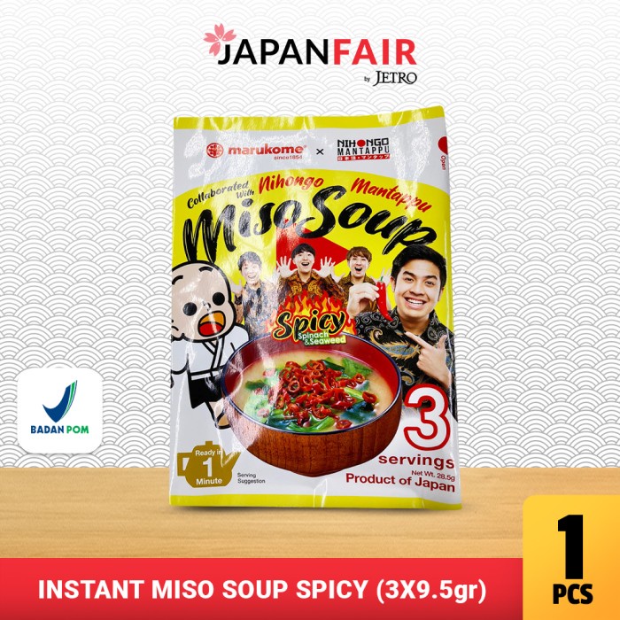 

Murah Bisa COD Miso Sup Instan Marukome IDN Granulated Miso Spicy