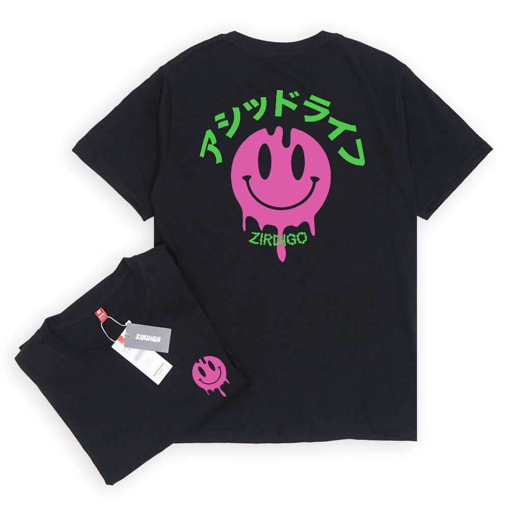 Kaos Distro Smile Japan debe Lengan Pendek Print Quality Baju Unisex
