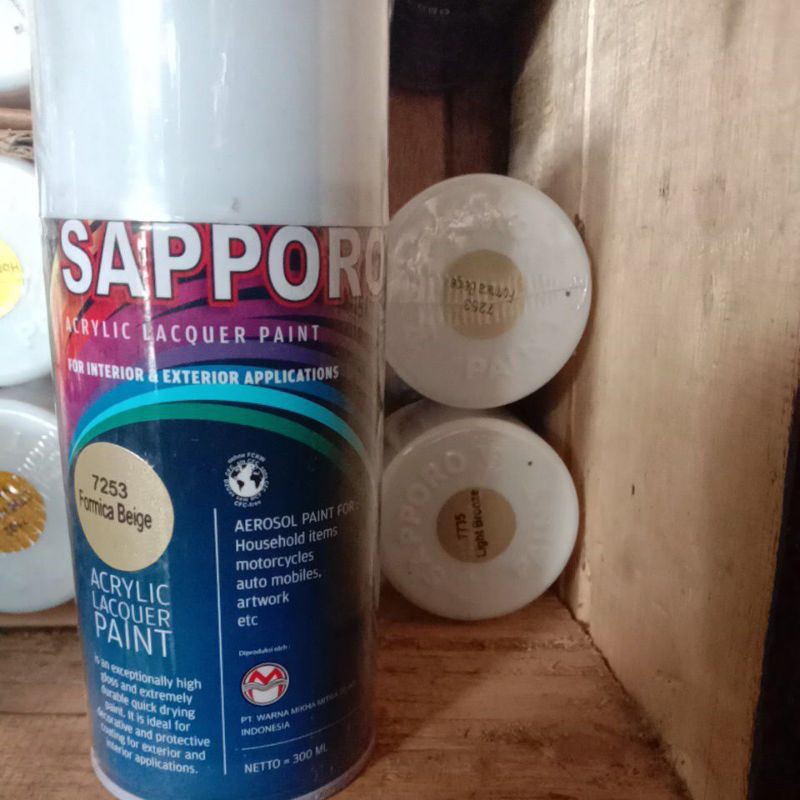 

Cat Semprot Saporo SAPPORO 7253 FORMICA BEIGE 300ML Cvt PILOK Pylox Aerosol Terbaik