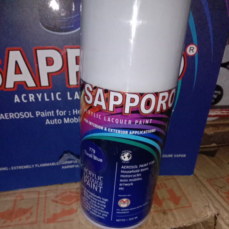 779 Tivoli Blue Saporo SAPPORO 300ml Biru Tua Dongker Trivoli Cat Semprot Spray Paint Motor Pilok Pi