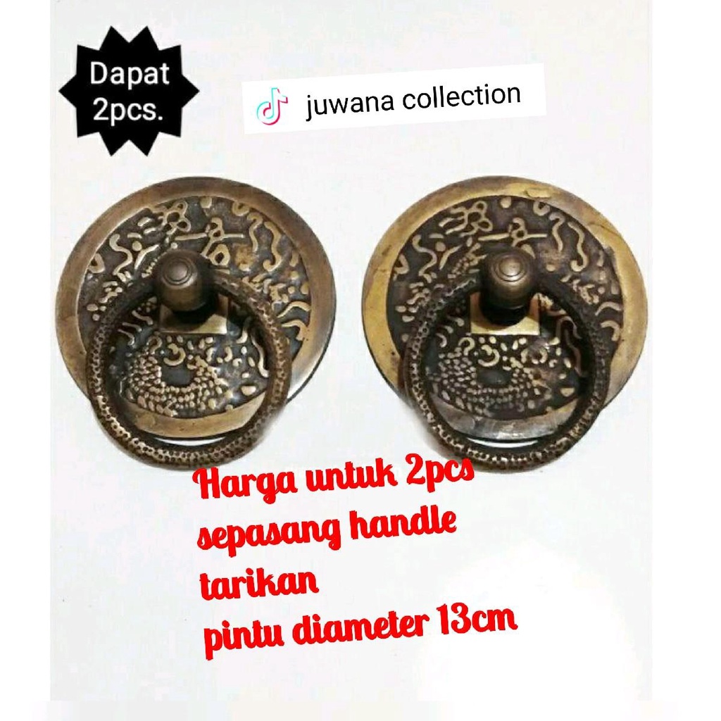 Handle pintu antik, Tarikan pintu motif antik