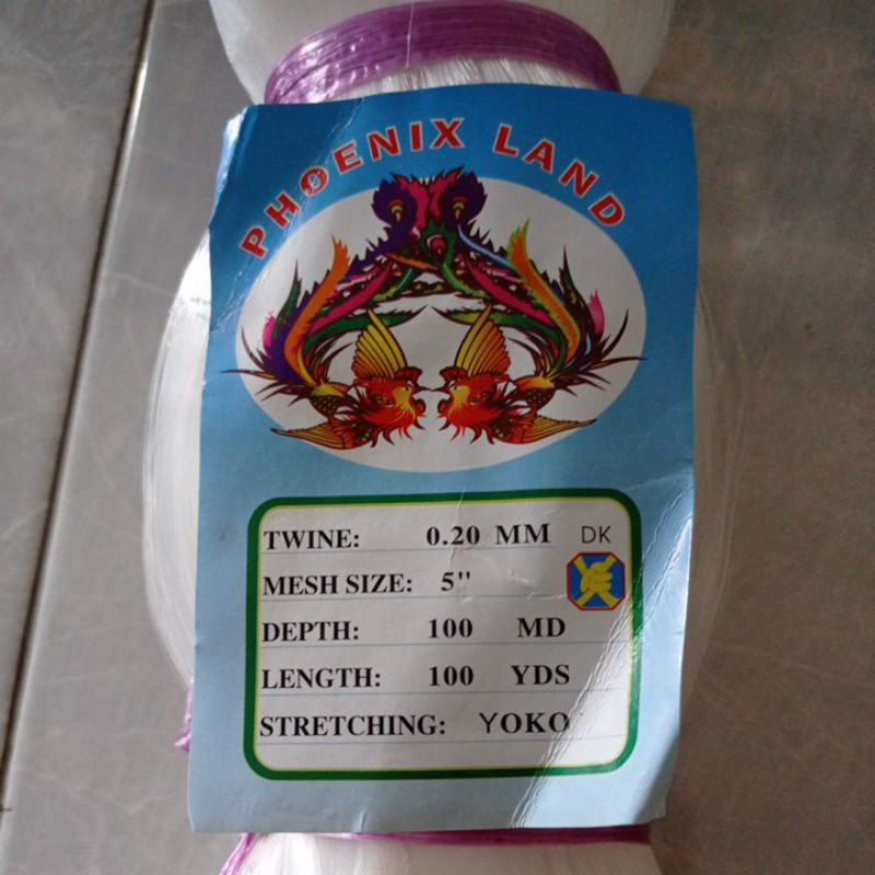 JARING IKAN 5 inchi 0.20 100md/100yds yoko jaring ikan senar murah pukat ikan