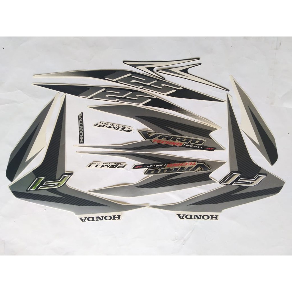 stiker striping vario techno 125 2013 putih