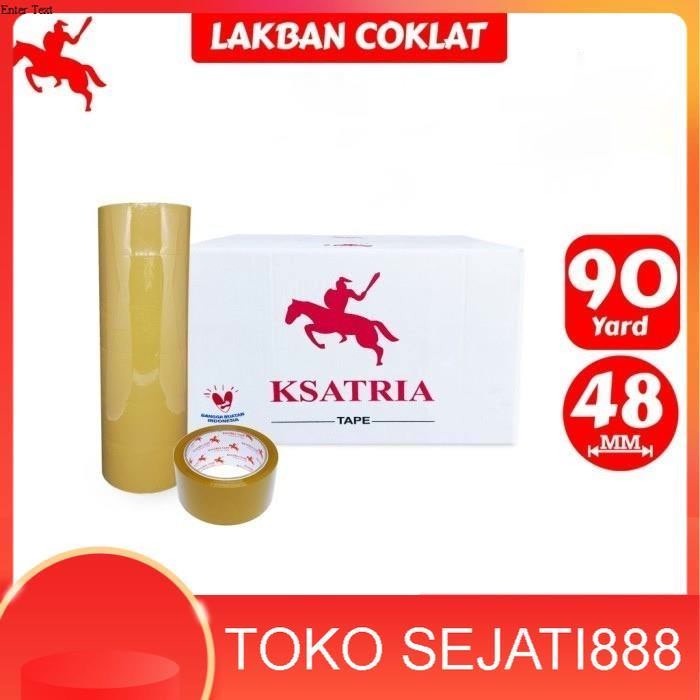 

Lakban Ksatria Tape Ukuran 48mm x 90 Yard Kemasan 1 Slop Isi 6