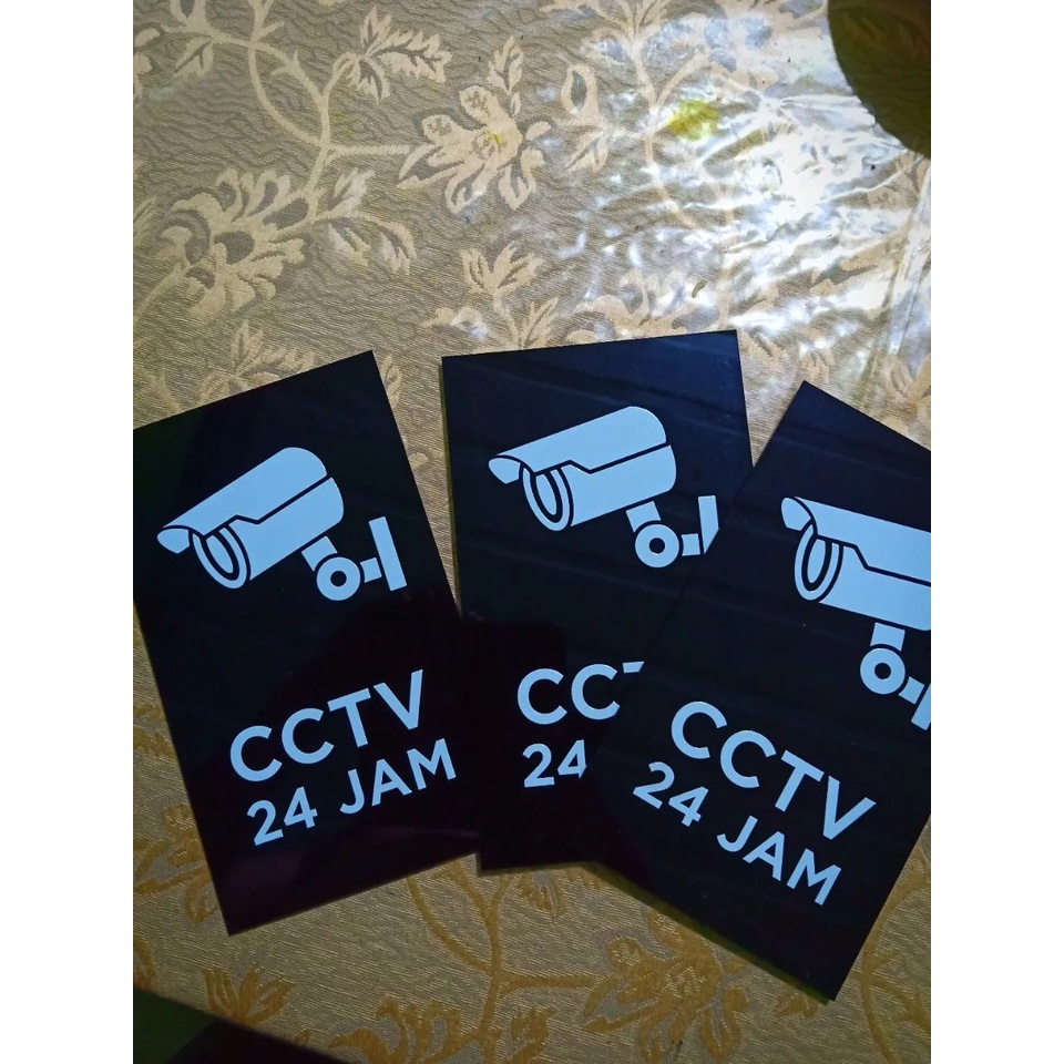 

Sign Acrylic CCTV 24 Jam | Akrilik Area Pengawasan Dipantau CCTV Print Tinggal Tempel