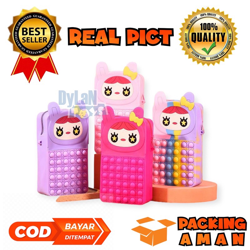 PROMO BISA COD TAS POP IT ANAK KARAKTER LOL BAHAN IMPORT