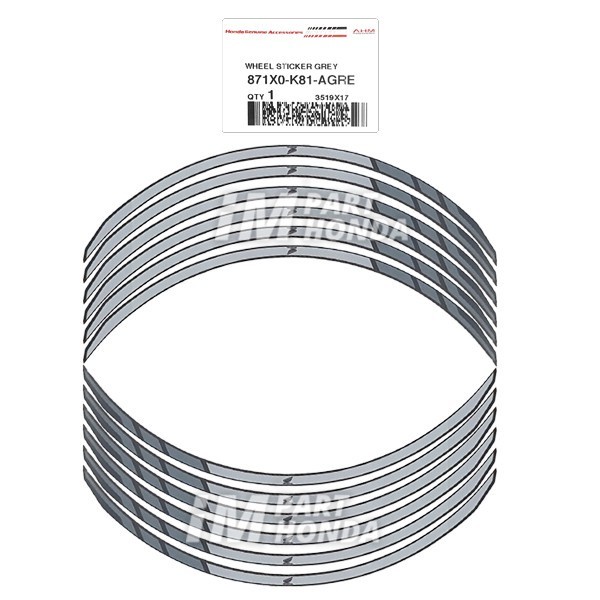 871X0-K81-AGRE Stiker Velg Racing Beat ECO Street K81 Abu abu Grey