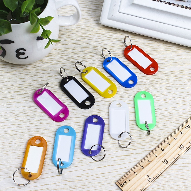

Gantungan Kunci Label Nama/Key Ring/Label Name Tag Bahan Plastik Berkualitas Bisa Tulis Nama