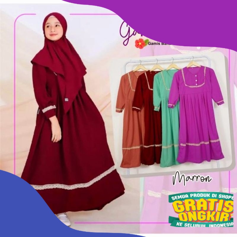 gamis anak 5678910  tahun gamis remaja baju ngaji anak gamis muslimah anak busana muslim anak habiba