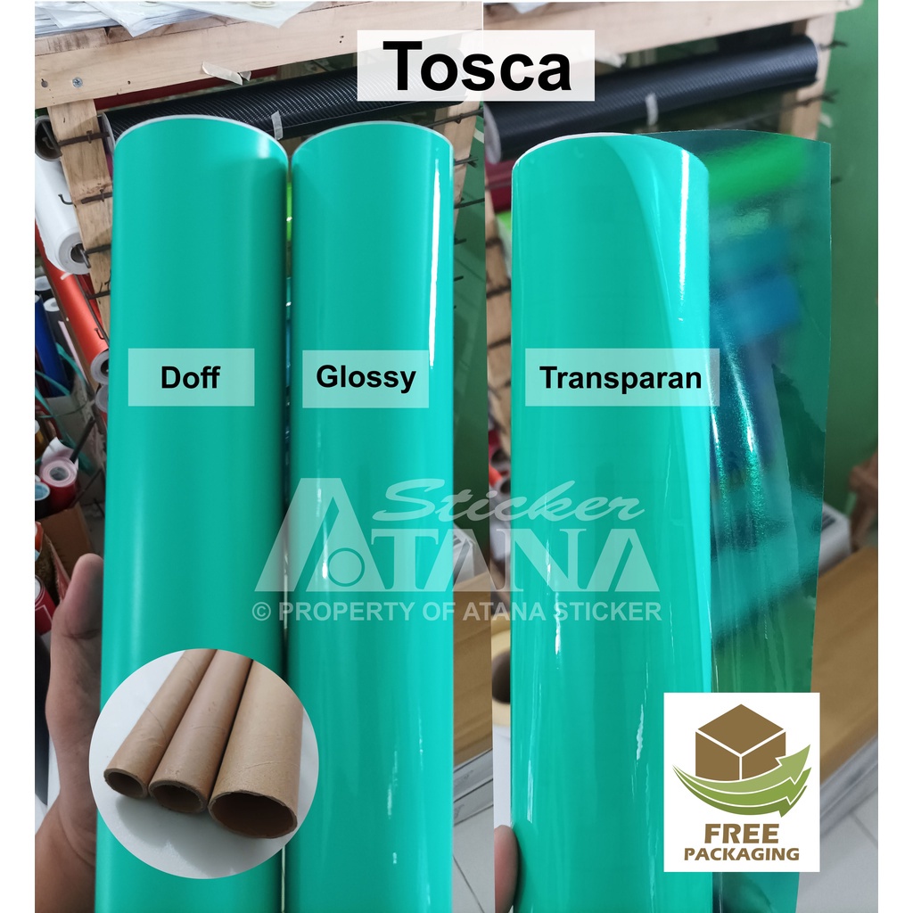 Skotlet Tosca Doff Glossy Transparan Scotlet Turkish Turquoise Dop Gloss Tembus Stiker Hybrid Decal 