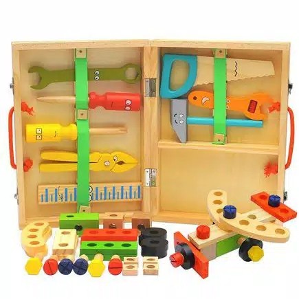 ✨COD✨ -Mainan Edukasi Anak Wooden Tool Box