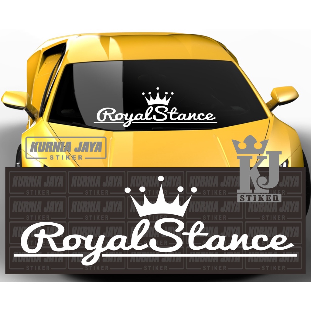 STIKER MOBIL CUTTING STIKER KACA MOBIL DEPAN DAN BELAKANG ROYAL STANCE