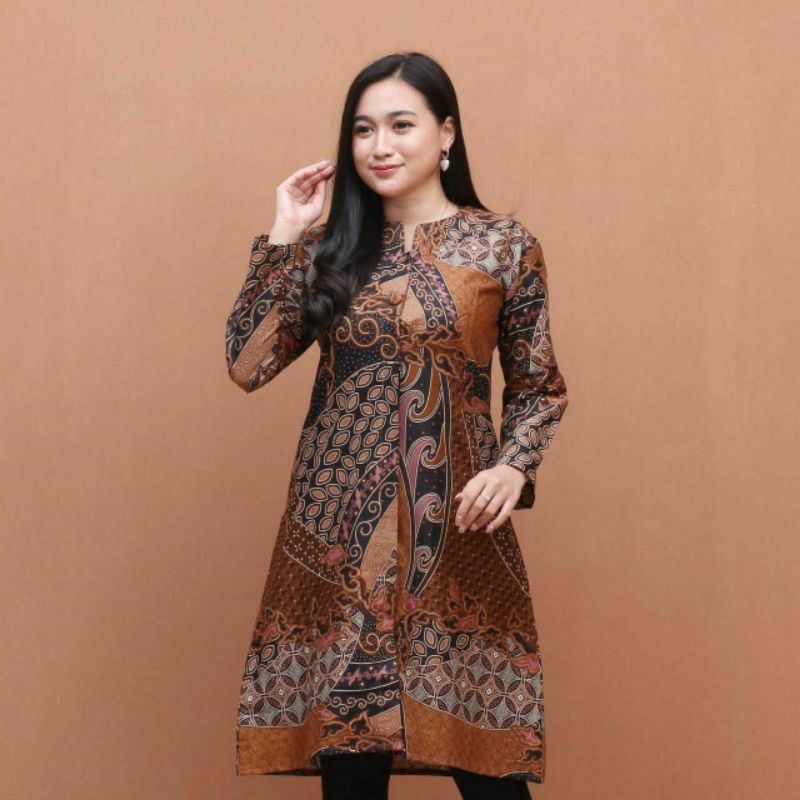 Afkar Batik Tunik Batik Kancing Nirdraha/hijab/nonhijab/terbaru