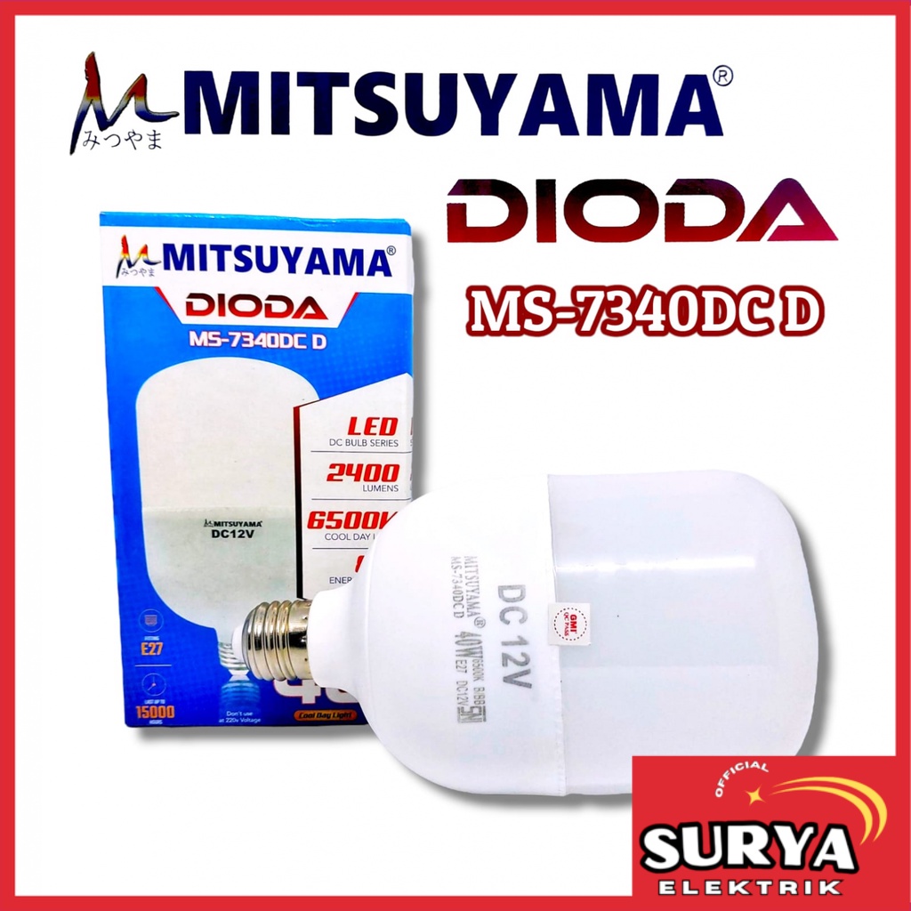 Bohlam Lampu LED Mitsuyama DIODA Series DC 12V 40 / 50 Watt E27
