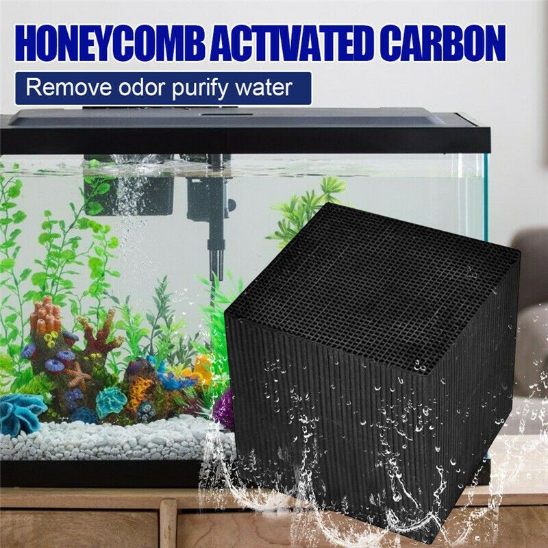 Water Purifer Cube Filter - Karbon Aktif Lebah Pemurni Air Keruh Perawatan Ikan Aksesoris Peralatan 