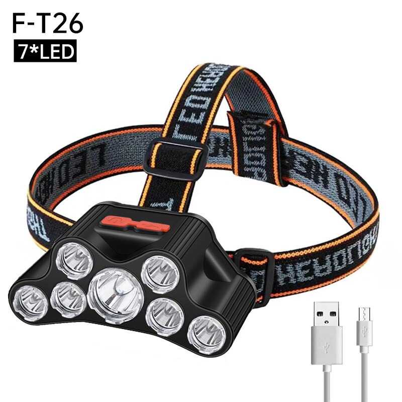 Senter Kepala Led Headlamp 7 XPG Disertai Baterai dan Dapat di Cas