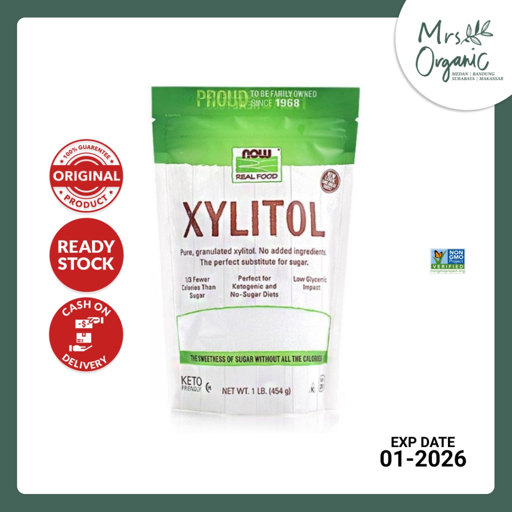 

Gula Pemanis Organik Xylitol Now Foods 454 g