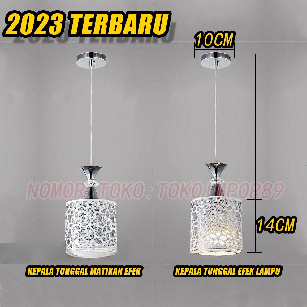 cod Lampu gantung liontin LED minimalis modern tunggal berbentuk kelopak lampu ruang tamu dapur