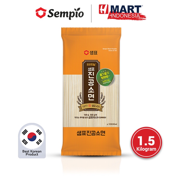 

Sempio Wheat Noodles Chewy & Thin - Mie Kering Kenyal Asli Korea 1.5kg