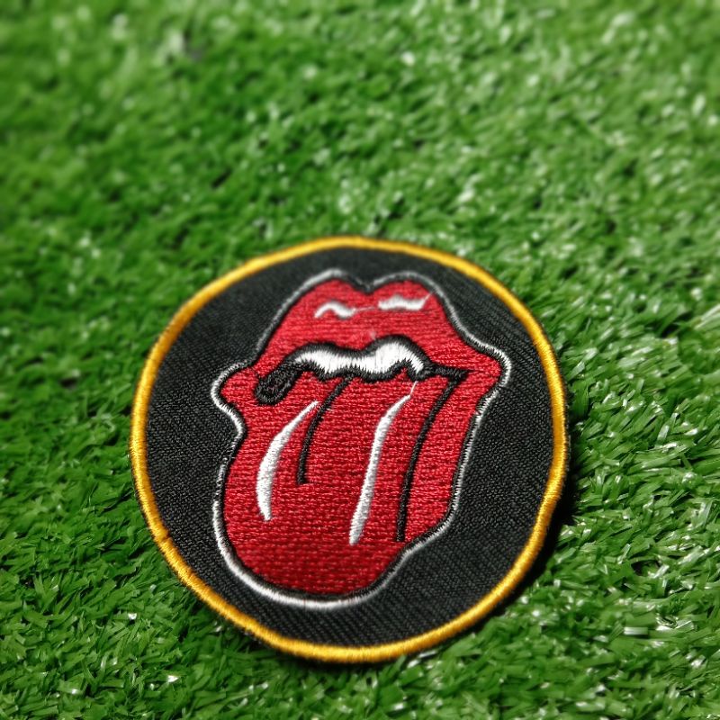 Bordir Patch Bordir Jahit Rolling Stones/Emblem Logo Lidah Merah