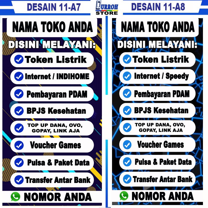 Spanduk PPOB Versi Vertikal DESAIN 11 - 100X50