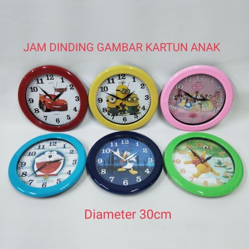 JAM DINDING GAMBAR KARTUN ANAK JD8888