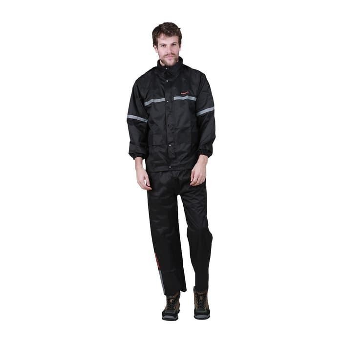EIGER JAS HUJAN PRIA RIDING REXON 2.0 RAINSUIT JACKET - BLACK