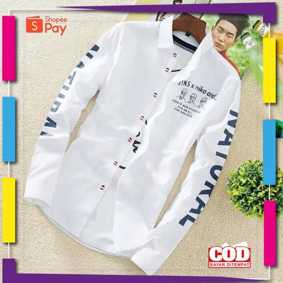 PREMIUM KOREAN STYLE / STY COD KEMEJA PRIA SLIM FIT NICKO / KEMEJA KANTOR / KEMEJA CASUAL / KEMEJA K