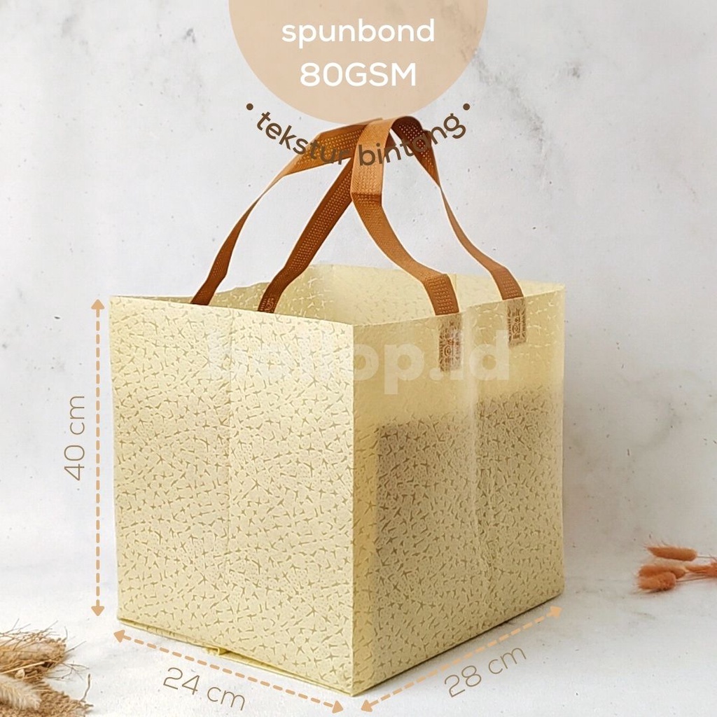 

SPUNBOND 28 24 40 CM Tas Cake Roti Box Kue Bag Eco Friendly MOTIF