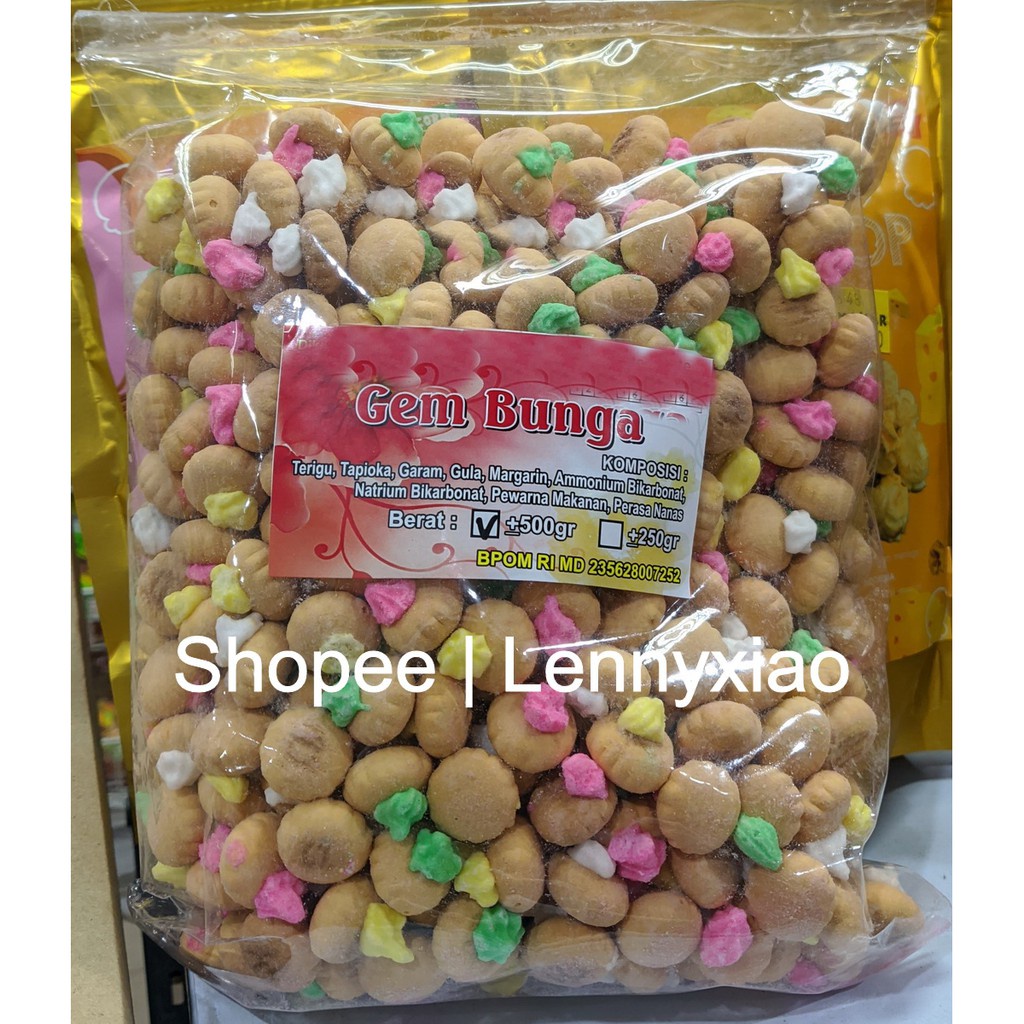 

Biskuit Gem Gula Bunga Legendaris Warna Warni