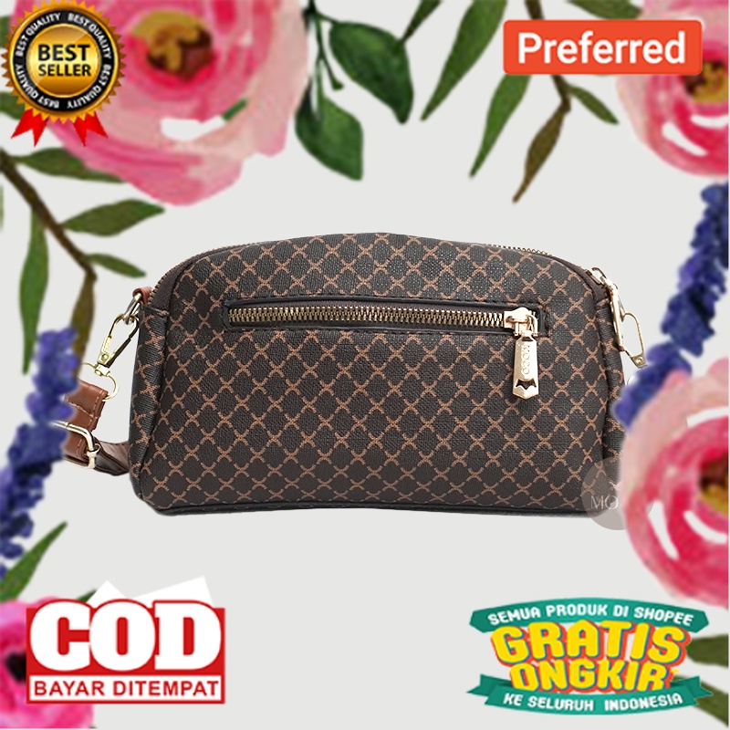2122 MOCO Fashion Tas Wanita Selempang Sling Shoulder Bag Dompet Kecil Terbaru Kuliah Kerja Sekolah 