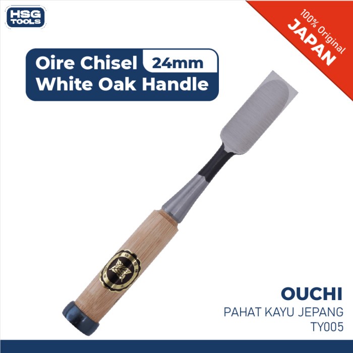 

OUCHI TY012 PAHAT KAYU JEPANG STEEL NO.2 OIRE CHISEL 24MM OAK HANDLE