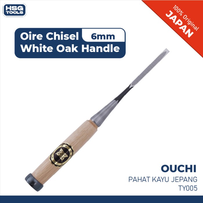 

OUCHI TY006 PAHAT KAYU JEPANG STEEL NO.2 OIRE CHISEL 6MM OAK HANDLE