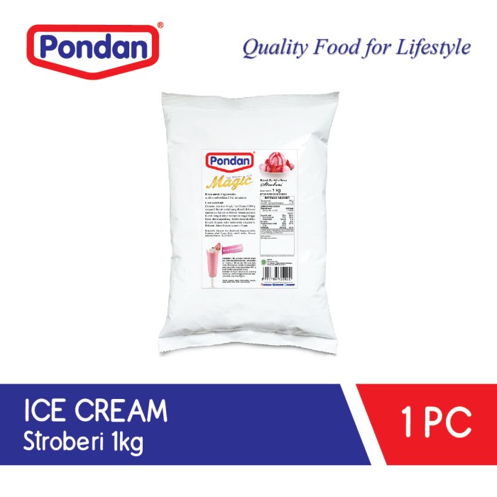 

[Big Sale] Pondan ice cream strawberry (bulky)