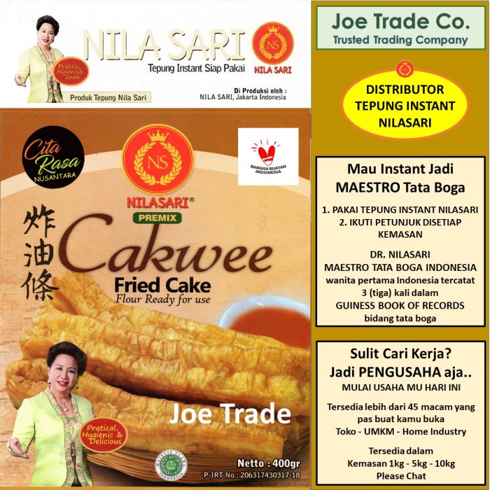 

[Big Sale] Tepung Cakwe 400 gr Tepung Instant Premix Cakwee Nilasari