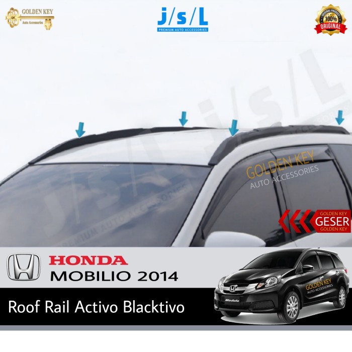 JSL Roof Rail Mobilio 2014 Roof Rail Model Activo (Colour By Request) - Blacktivo