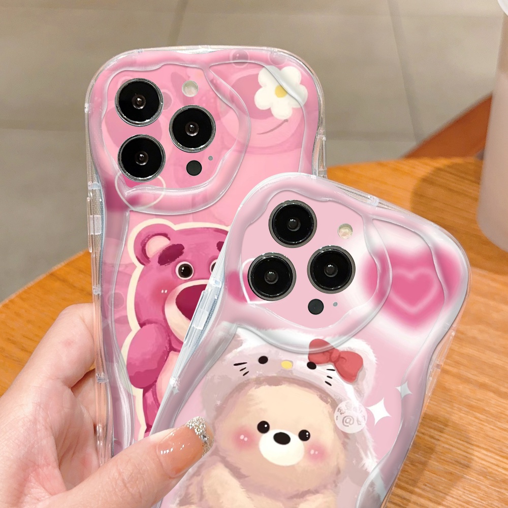 promo terbaru oppo a57 a77s 2022 untuk hp casing softcase cute lotso doll cassing handphone cream