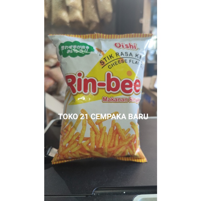 

Oishi Rin Bee Stik Rasa Keju 65 gram | Snack Chiki Cheese Murah 65g