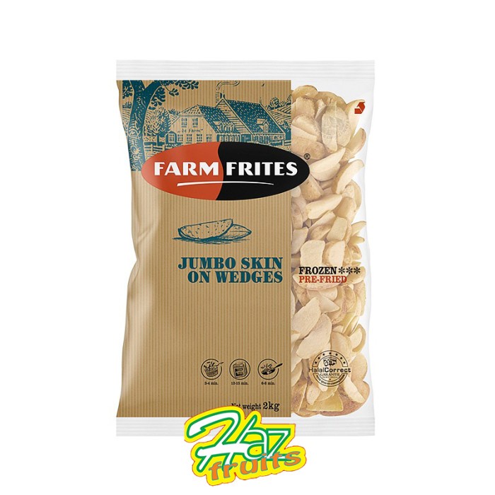 

Farm Frites Jumbo Wedges Skin On 2Kg ( 1 Ctn 6 x 2kg )