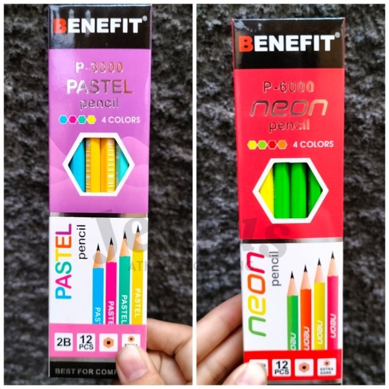 

[LUSIN/ 12PCS] Pensil P3000 Pastel/ P6000 Neon BENEFIT