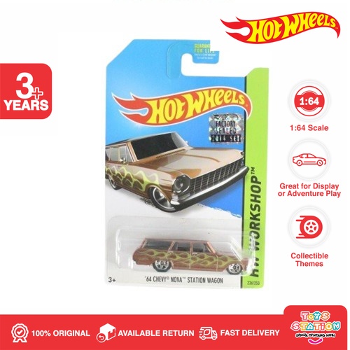 Hot Wheels 64 Chevy Nova Station Wagon Brown Factory Sealed 2014