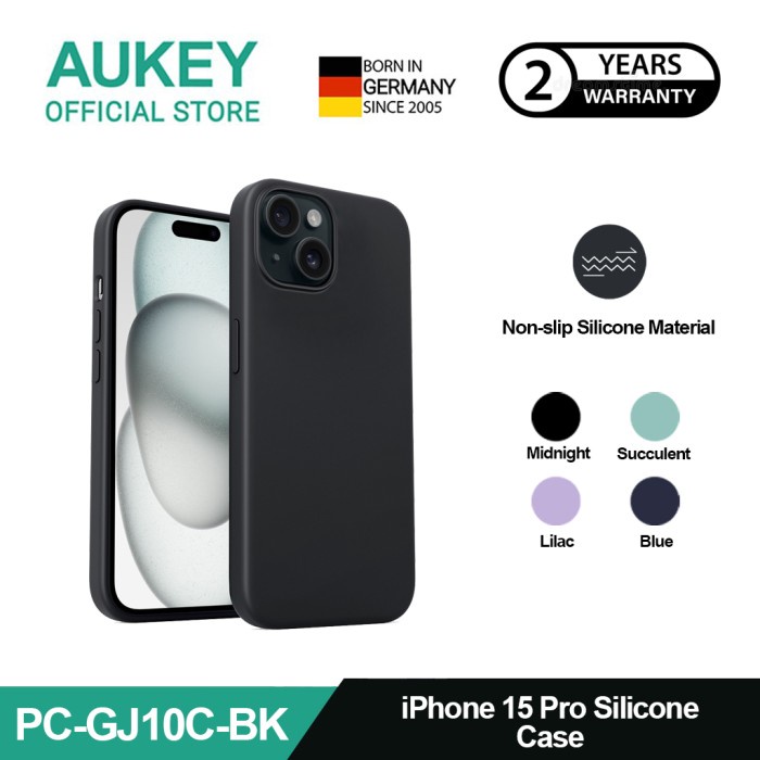 AUKEY iPhone 15 Pro Premium Silicone Case PC-GJ10C with MagSafe