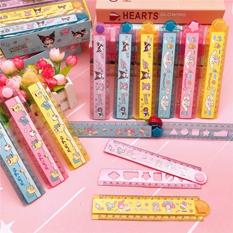 

sanrio folding ruler penggaris lipat 30cm kuromi