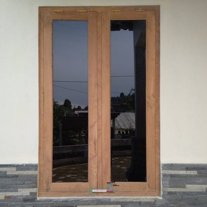 Set Kusen Jendela Kayu Kamper/Kusen Jendela Double Minimalis