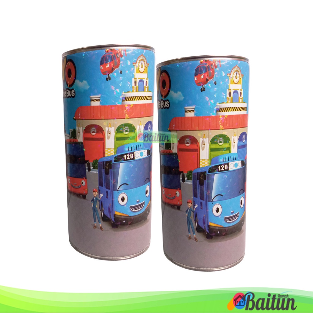 Baitun Celengan Kaleng Karakter | Wadah Tabungan Motif Ukuran Besar | Jumbo | Tempat Uang